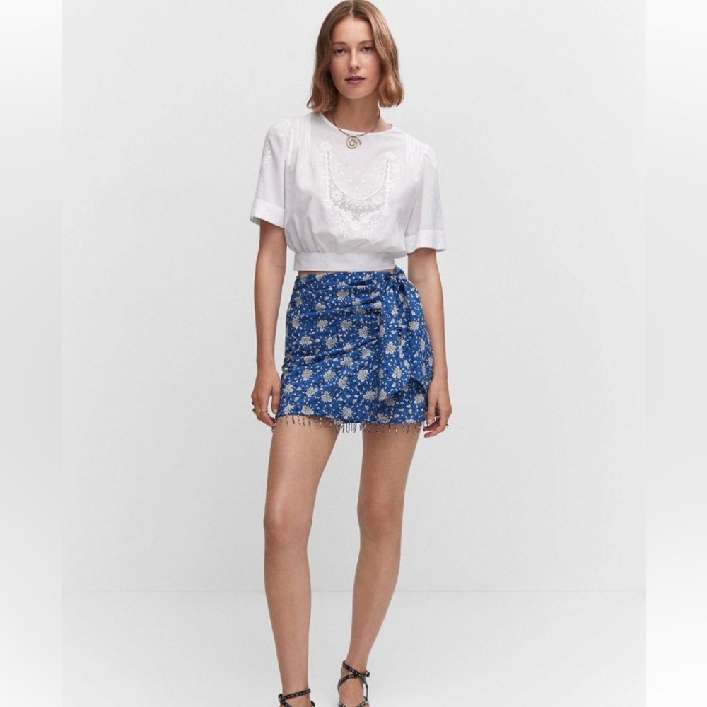 Mango Cotton Embroidered Top - Picture 4 of 4
